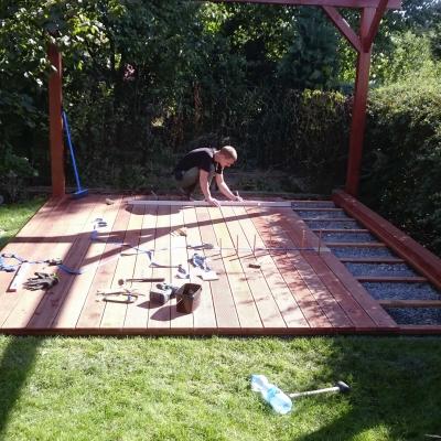 Terasa z Massaranduby bez oleje, včetně pergoly