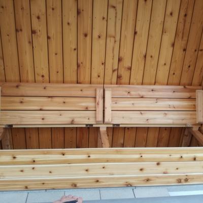 Lavice z Cedru červeného s úložným prostorem