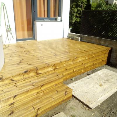 Thermowood borovice terasa na železný rošt