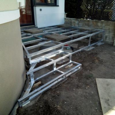 Thermowood borovice terasa na železný rošt