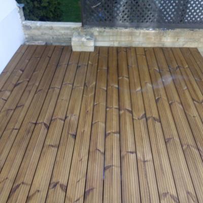 Thermowood borovice terasa na železný rošt