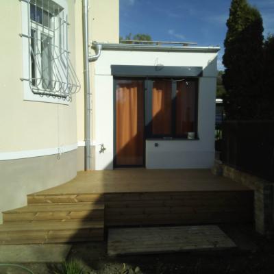 Thermowood borovice terasa na železný rošt