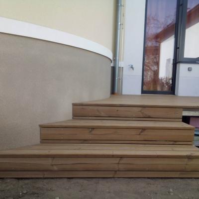 Thermowood borovice terasa na železný rošt