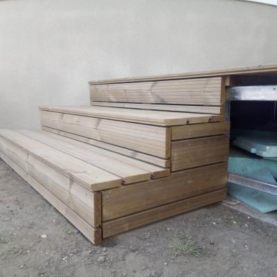 Thermowood borovice terasa na železný rošt