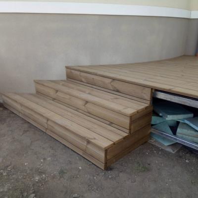 Thermowood borovice terasa na železný rošt