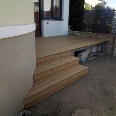 Thermowood borovice terasa na železný rošt