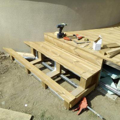 Thermowood borovice terasa na železný rošt