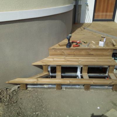 Thermowood borovice terasa na železný rošt